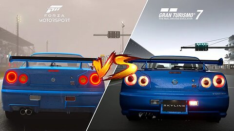 Forza Motorsport vs Gran Turismo 7 Rainstorm Effect Comparison Gameplay