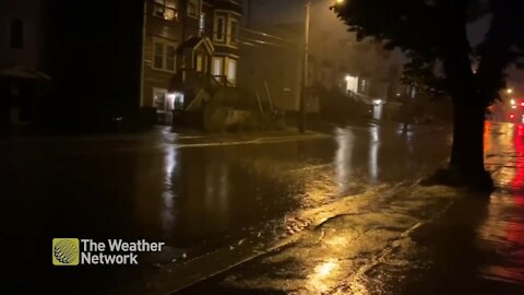 Heavy rain soaks St. John's in the early morning