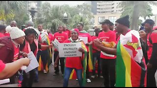 SOUTH AFRICA - KZN - Zimbabwean protest (YYG)