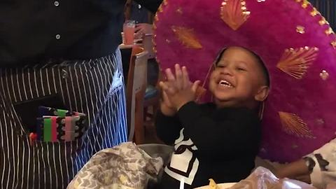 Adorable Boy is EXCITED for His Birthday Song!