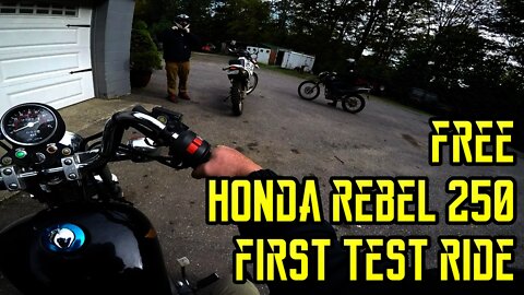 FREE Honda Rebel 250, Quick first ride on the fun small bike. DRZ400 Hawk 250