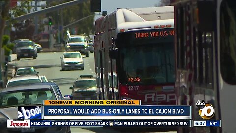 MTS could create "Bus-Only" lanes for popular route on El Cajon Boulevard