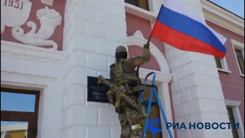 The Russian flag is raised over Vasilevka in the Zaporozhye region