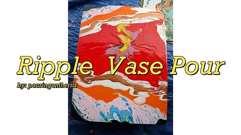 Ripple Vase Pour #art #paint #satisfying #paintpour #paintpouring #pouringpaint #pouringontheritz