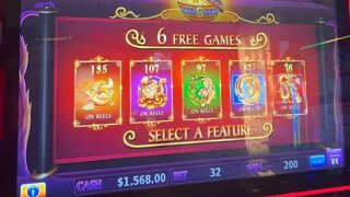 5 Treasures Golden Door Free Games Bonus! Hand Pay!