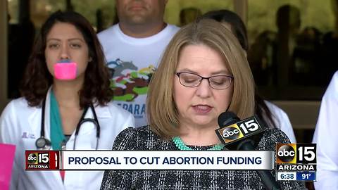 Local protests after President Trump's proposal to cut some abortion funding