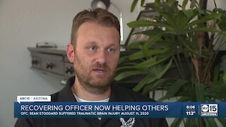 Mesa officer critically injured on duty is focusing on helping others