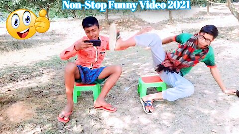 Village boys funny video 2021 Top new funny video Bangladeshi boys stupid things by FunnykingBD