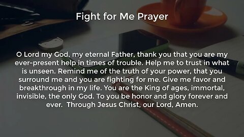 Fight for Me Prayer (Powerful Prayer for Favor and Breakthrough)