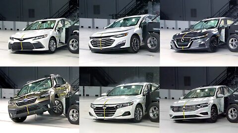 CRASH TEST 7 MIDSIZE CARS (2022) SIDE IMPACT COMPARISON