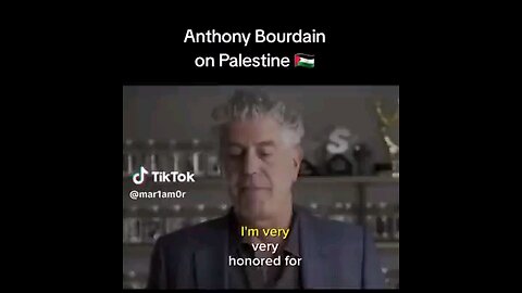 Anthony Bourdain stood with Palestine 🇵🇸