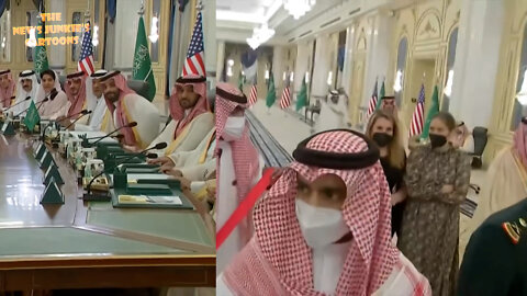 Saudi Arabia Muslims watching the show of yelling Biden's female handlers.