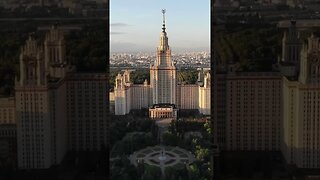 Birds Eye view over Moscow, in RUSSIA