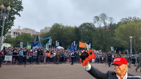 President Trump Trolling The DC Columbus Day Protest- FJB