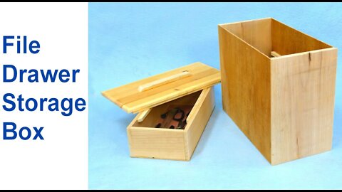 Make a File Drawer Wood Storage Box w/ Sliding Inside Companion Box