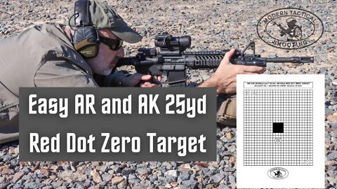 Proper AR /AK red dot zero target