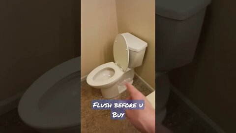 Flush before you buy a house.