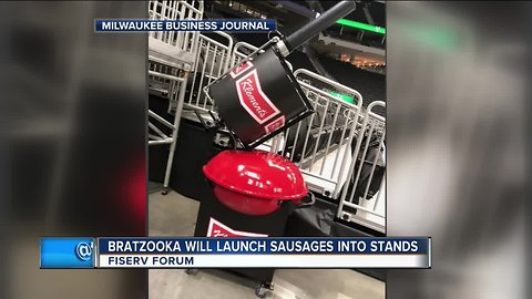 Fiserv Forum implements 'Bratzooka' sausage launcher