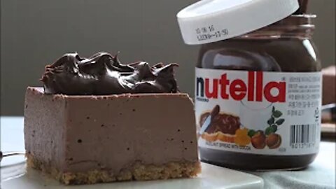 Easy Nutella Cheesecake - No Bake!