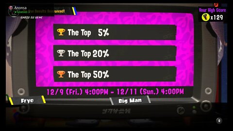 Splatoon 3 - Big Run #1: Wahoo World War - Final Results