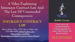 A Video Explaining Insurance Contract Law and the Law of Unintended Consequences