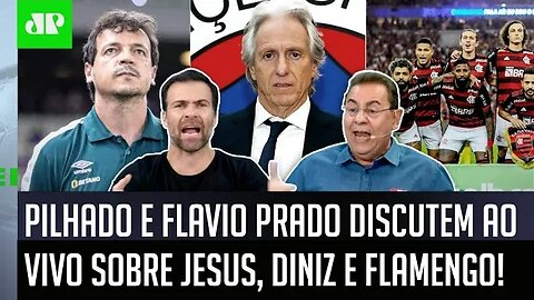 TRETA! "PARA DE SER CARA DE PAU!" Pilhado e Flavio Prado BATEM BOCA sobre Jesus, Diniz e Flamengo!