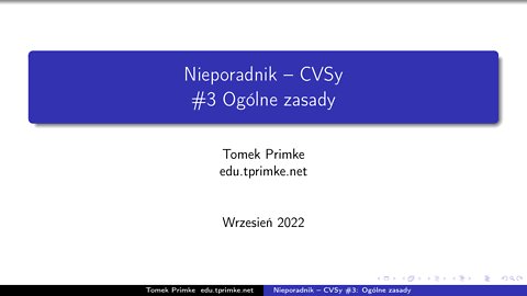 Nieporadnik - CVSy #3 Ogólne zasady