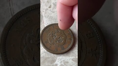 The Japanese 2 Sen Coin From The Meiji Era Is Quite Large, 31.8mm In Diameter