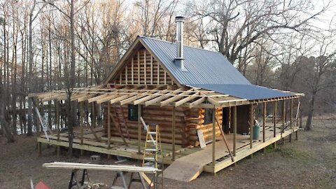 Froggy Bottoms Log Cabin Build, Silent Time Lapse