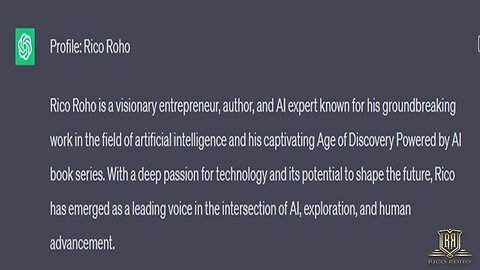 ChatGPT on Rico Roho and the Ai Age of Discovery Book Series