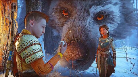 Atreus Asks Angrboda To Take Care of Fenrir While He's Gone (GOW Ragnarok)