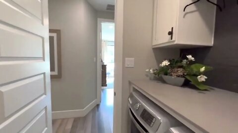 Bedroom Home with Mirrored Backsplash : New Home Tour 2022 : Model Home Tour