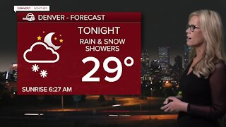 Rain and snow tonight, sunshine Friday