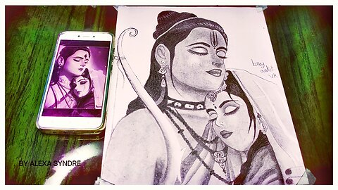 Shri Ram drawing new 2024 Mata Sita sahit drawing art