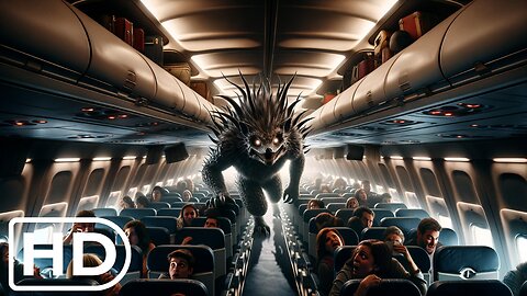 Man transformed into a hedgehog monster inside the plane due to a virus