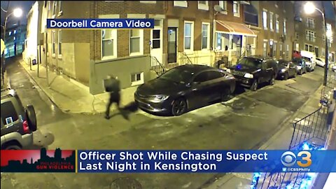 Philly Cop Gets Shot Twice And CONTINUES To Chase Suspect