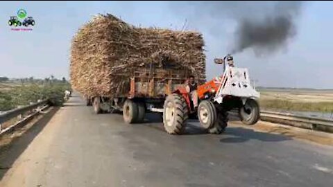 Live Fail sugarcane loaded trolley 😨🙁😲🙁😲