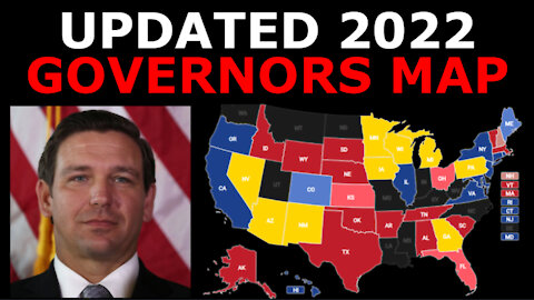 Updated 2022 Governors Map Prediction (May 2021)