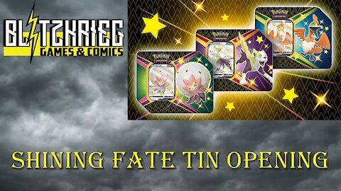 Pokemon Shining Fates Cramorant V Tin Opening