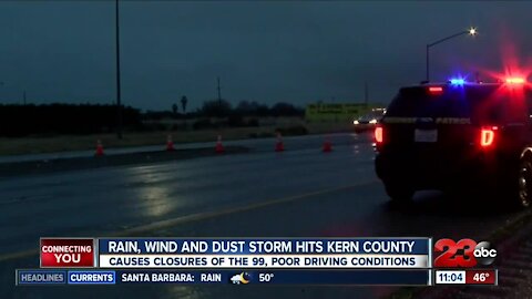 CHP warns drivers of rain causing safety, visibility issues here in Kern County