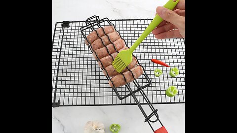 Removable Hot Dog Grill Wooden Handle