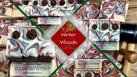 Making 🌲 WINTER WOODS 🌲 Goat Milk Cold Process Soap w/ Hanger Swirl | Ellen Ruth Soap