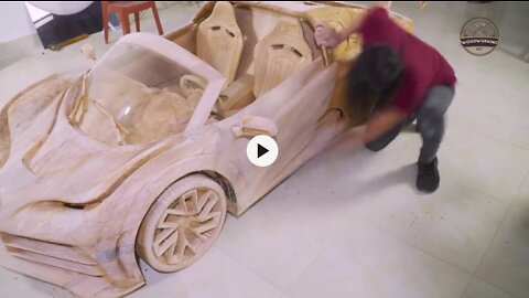 Build The World's Most Beautiful Wooden Bugatti Centodieci For My Son - Part 2