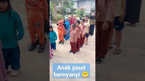 Anak paud bernyanyi😁 #shorts #paud #short #anak #shortvideo #sekolah #tk