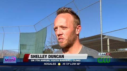 Shelley Duncan youth baseball clinic