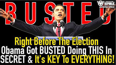 Right Before The Election Obama Got BUSTED Doing 'THIS' In SECRET… And It Says It All - 3/22/24..