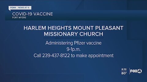 Harlem Heights Mount Pleasant MIssionary Church administering free vaccinations