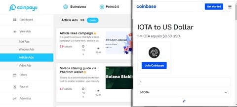 How To Get Free IOTA MIOTA Cryptocurrency Watching Article Ads At Coinpayu & Instant Withdraw