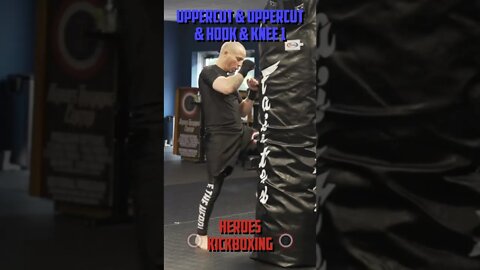 Heroes Training Center | Kickboxing "How To Double Up" Uppercut & Uppercut & Hook & Knee 1 #Shorts