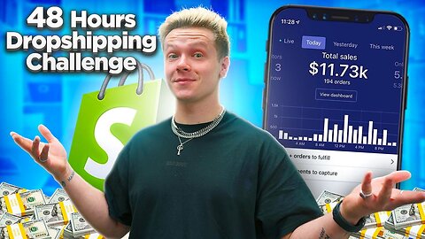 48 Hour Shopify Dropshipping Challenge With NO MONEY (From Scratch)